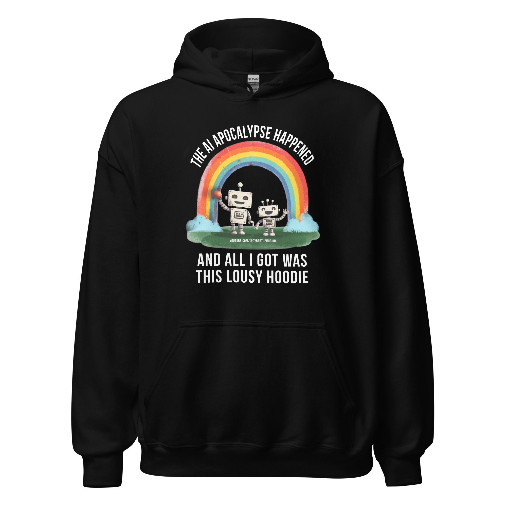 happy robots unisex hoodie