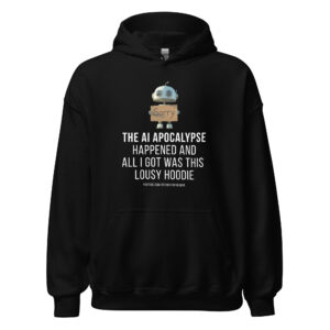robot apologises unisex hoodie