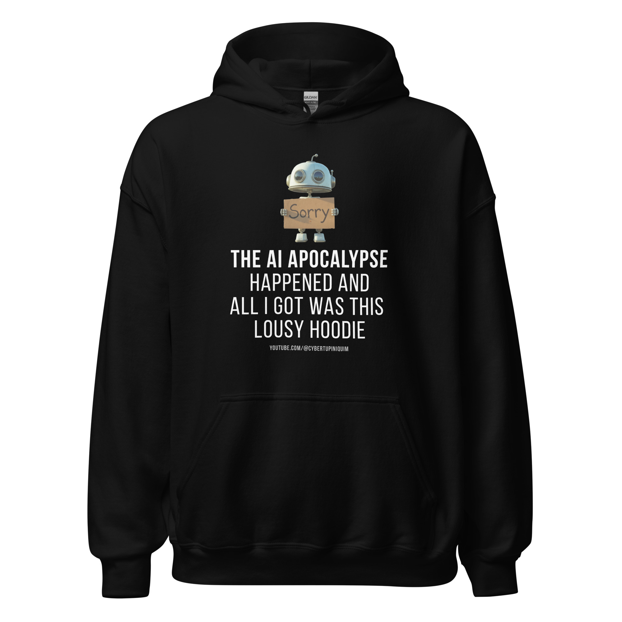 robot apologises unisex hoodie