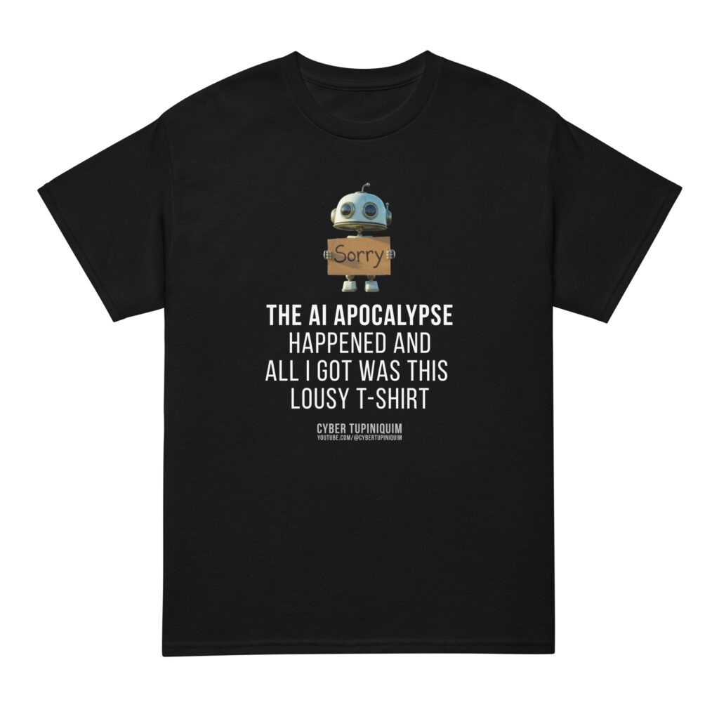 ai apocalypse: robot apologises. dryblend® t shirt